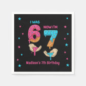 Serviette En Papier Six Seven Birthday Napkins (Devant)