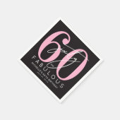 Serviette En Papier Sixty Fabulous 60th Birthday Party (Coin)