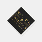 Serviette En Papier Sixty & Fabulous Lines Art Deco 60th Birthday (Coin)