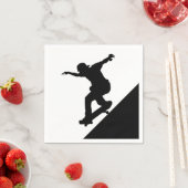 Serviette En Papier Skate Skateboard Fun Silhouette (En situation)