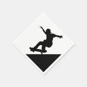 Serviette En Papier Skate Skateboard Fun Silhouette (Coin)