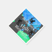 Serviette En Papier Skateboard Birthday, 16th Birthday (Coin)