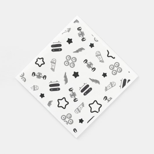 Serviette En Papier Skateboard Designs and Elements Papier Napkin (Coin)