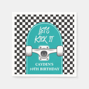 Serviette En Papier Skateboard On va le lancer Anniversaire