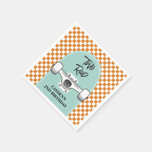 Serviette En Papier Skateboard Two Rad 2e anniversaire (Coin)