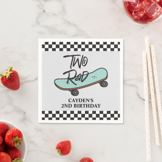 Serviette En Papier Skateboard Two Rad 2e anniversaire (En situation)