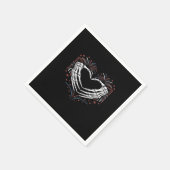 Serviette En Papier Skeleton Coeur main 4ème De L'Amérique Patriotique (Coin)