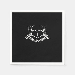 Serviette En Papier Skeleton Coeur main Lazy Costume d'Halloween drôle