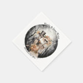 Serviette En Papier Skeleton Couple Mariage (Coin)