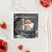 Serviette En Papier Skeleton Couple Mariage (En situation)