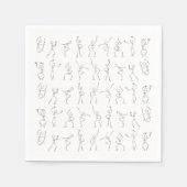 Serviette En Papier Skeleton Dance Halloween serviettes - blanc (Devant)