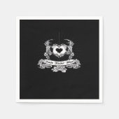 Serviette En Papier Skeleton Design à la main classique (Devant)