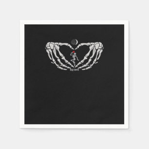 Serviette En Papier Skeleton Femme Avec Rouge Dans Le Coeur Fait De Ma
