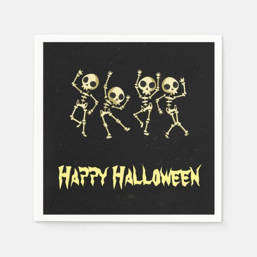 Serviette En Papier Skeleton Halloween (Devant)