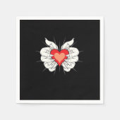 Serviette En Papier Skeleton Hands Heart Classic (Devant)