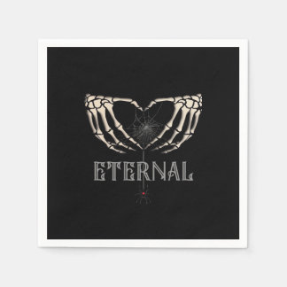 Serviette En Papier Skeleton Hands Heart Classic