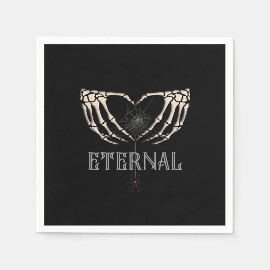 Serviette En Papier Skeleton Hands Heart Classic (Devant)