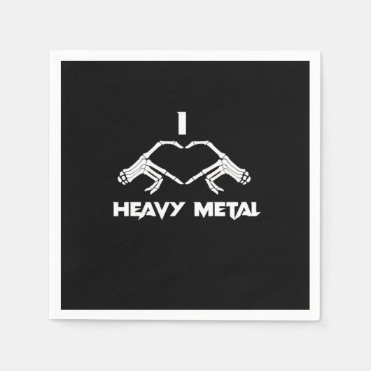 Serviette En Papier Skeleton Hands Heart - Drôle Halloween (Devant)