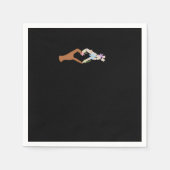 Serviette En Papier Skeleton Hands Heart Show Basic (Devant)