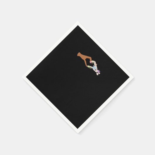 Serviette En Papier Skeleton Hands Heart Show Basic (Coin)