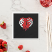 Serviette En Papier Skeleton Hands Hearts Classic Trending (En situation)