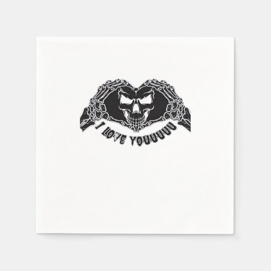 Serviette En Papier Skeleton Hands Skull, Halloween Design Pour Backgr (Devant)