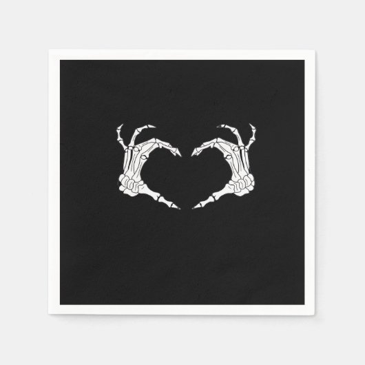 Serviette En Papier Skeleton Heart Hands Classic (Devant)