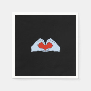 Serviette En Papier Skeleton Heart Hands Classic & Basic Halloween