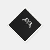 Serviette En Papier Skeleton Heart Hands Spiderweb Halloween Éffrayant (Coin)