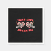 Serviette En Papier Skeleton Mains Coeur Design Classique (Devant)