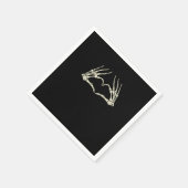 Serviette En Papier Skeleton Mains Coeur drôle Halloween Hommes Femmes (Coin)