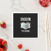 Serviette En Papier Skeleton Mains Grey Heart Graphic Pour Classique (En situation)