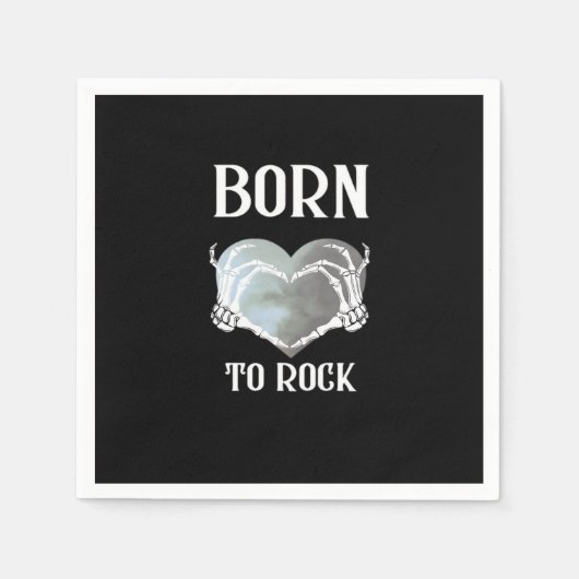 Serviette En Papier Skeleton Mains Grey Heart Graphic Pour Classique (Devant)