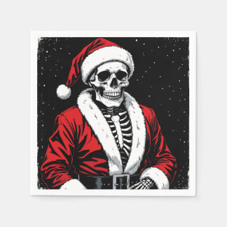 Serviette En Papier Skeleton Père Noël