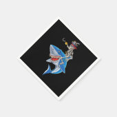 Serviette En Papier Skeleton Pirate équitation Requin mignonette Garço (Coin)