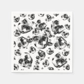 Serviette En Papier Skeleton Skull Art Pattern (Devant)