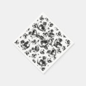 Serviette En Papier Skeleton Skull Art Pattern (Coin)