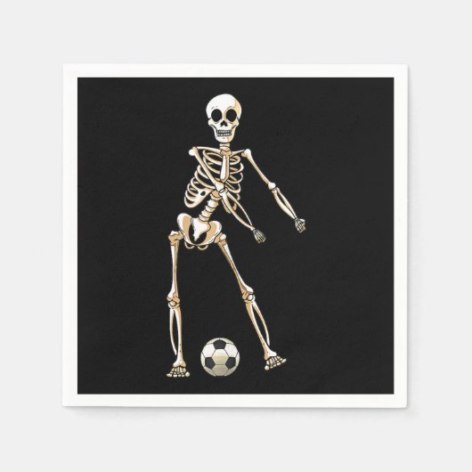 Serviette En Papier Skeleton Soccer Halloween Flossing Dance Cosplay (Devant)