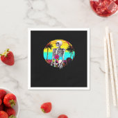 Serviette En Papier Skeleton Sortant De Sunset Beach Classic (En situation)