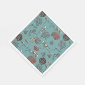 Serviette En Papier Skeleton Turquoise sous-marin Papier de plongée so (Coin)