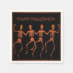 Serviette En Papier Skeletons dansants Halloween Party Napkins