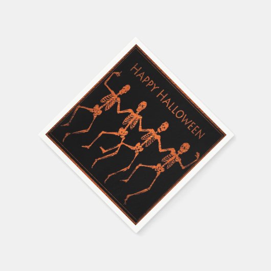 Serviette En Papier Skeletons dansants Halloween Party Napkins (Coin)