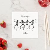 Serviette En Papier Skeletons dansants Halloween Thunder_Cove (En situation)