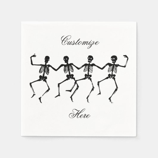 Serviette En Papier Skeletons dansants Halloween Thunder_Cove (Devant)