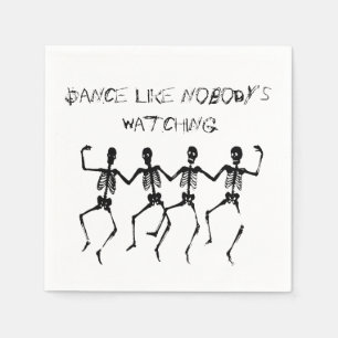 Serviette En Papier Skeletons Danse comme personne ne regarde Hallowee