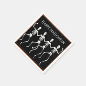Serviette En Papier Skeletons de danse Napkins d'Halloween noir (Coin)