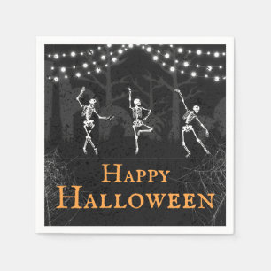 Serviette En Papier Skeletons éffrayants Graveyard Halloween Party