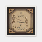 Serviette En Papier Skeletons gothiques rustiques | Spiders Deco Maria (Devant)