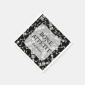 Serviette En Papier Skeletons Halloween Party Black (Coin)