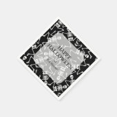 Serviette En Papier Skeletons Halloween Party Black (Coin)